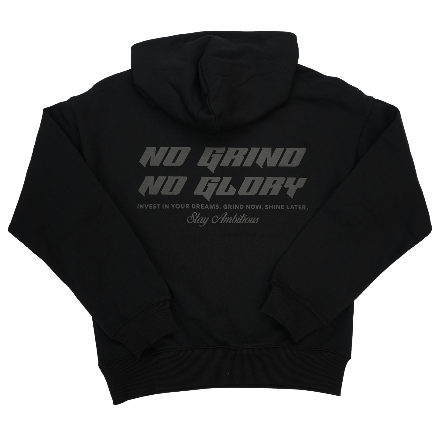 NO GRIND NO GLORY PREMIUM HOODIE BLACK