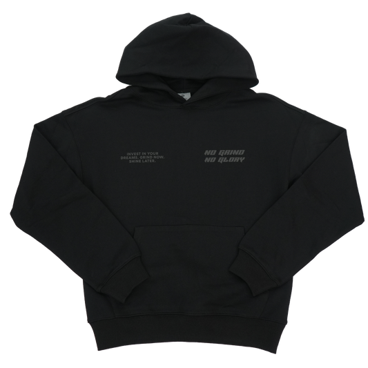 NO GRIND NO GLORY PREMIUM HOODIE BLACK